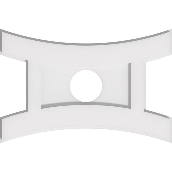 Ekena Millwork Haven Architectural Grade PVC Ceiling Medallion, 16"W x 10 5/8"H x 3"ID x 3 1/2"C x 1"P, One-Piece CMP16X10HN-03000 - main